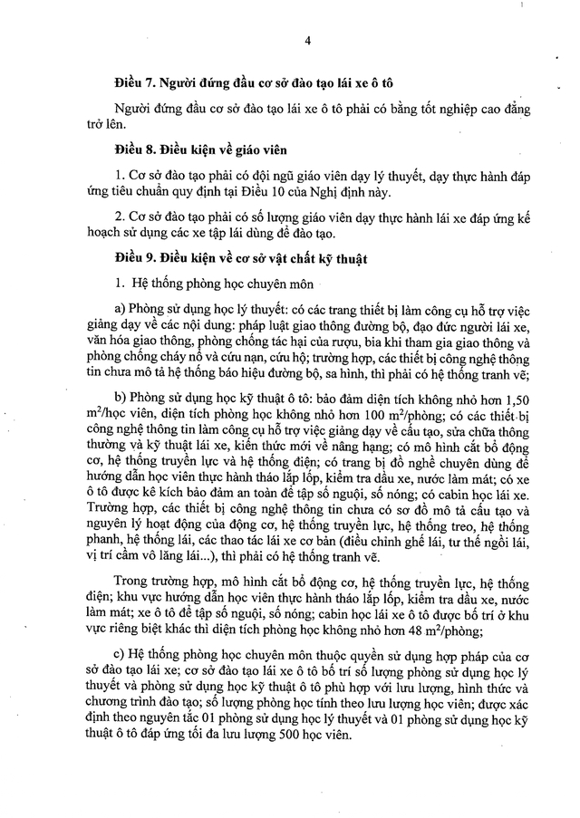 TOÀN VĂN: Nghị định 94/2026/NĐ-CP Quy định về hoạt động đào tạo và sát hạch lái xe- Ảnh 4.