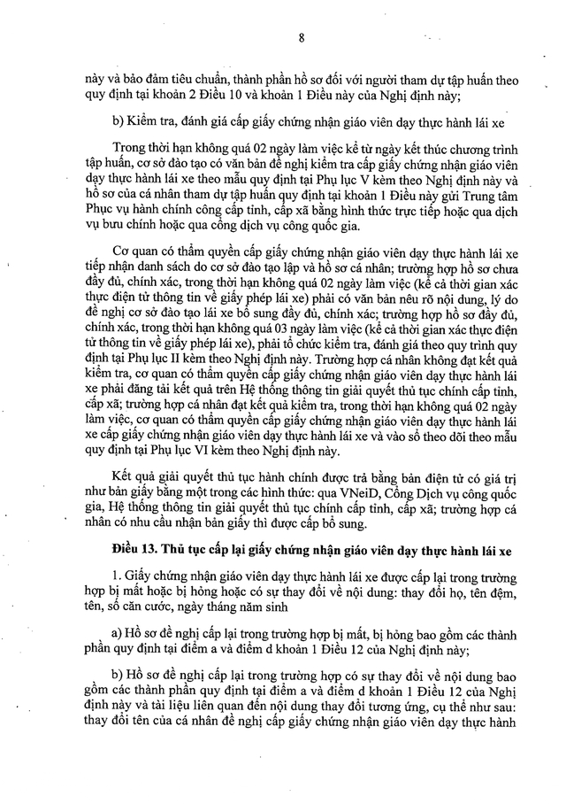 TOÀN VĂN: Nghị định 94/2026/NĐ-CP Quy định về hoạt động đào tạo và sát hạch lái xe- Ảnh 8.