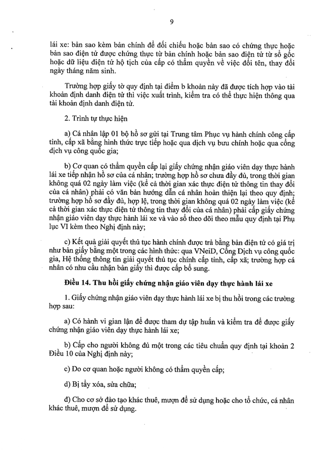 TOÀN VĂN: Nghị định 94/2026/NĐ-CP Quy định về hoạt động đào tạo và sát hạch lái xe- Ảnh 9.