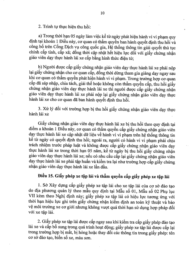 TOÀN VĂN: Nghị định 94/2026/NĐ-CP Quy định về hoạt động đào tạo và sát hạch lái xe- Ảnh 10.