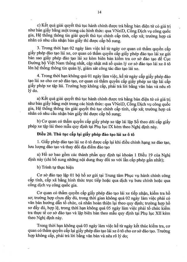 TOÀN VĂN: Nghị định 94/2026/NĐ-CP Quy định về hoạt động đào tạo và sát hạch lái xe- Ảnh 14.