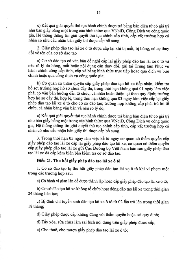 TOÀN VĂN: Nghị định 94/2026/NĐ-CP Quy định về hoạt động đào tạo và sát hạch lái xe- Ảnh 15.