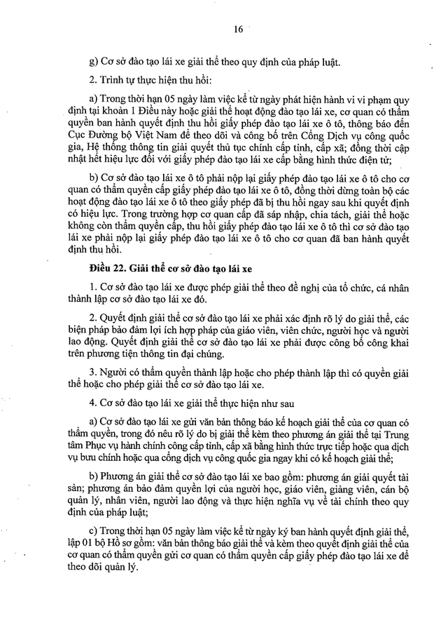 TOÀN VĂN: Nghị định 94/2026/NĐ-CP Quy định về hoạt động đào tạo và sát hạch lái xe- Ảnh 16.