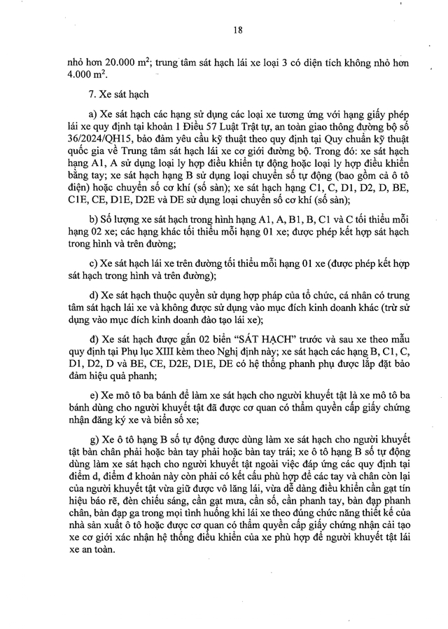 TOÀN VĂN: Nghị định 94/2026/NĐ-CP Quy định về hoạt động đào tạo và sát hạch lái xe- Ảnh 18.