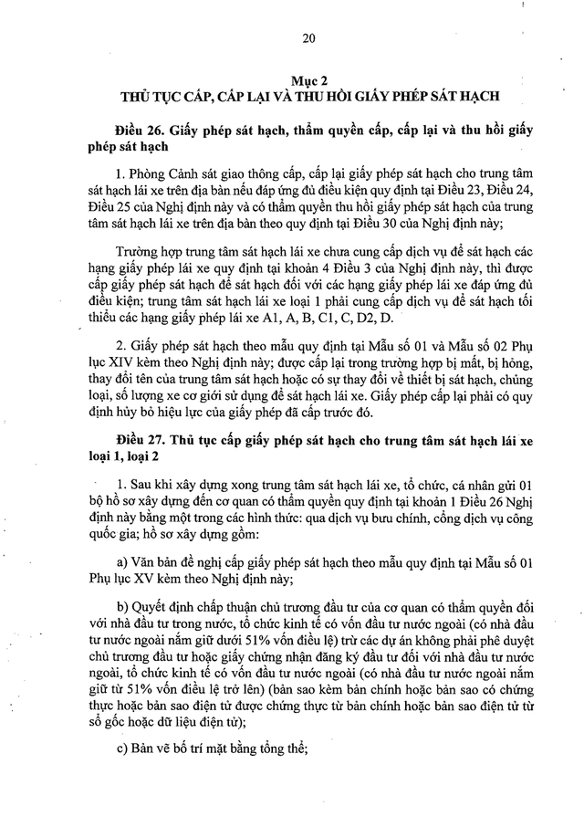 TOÀN VĂN: Nghị định 94/2026/NĐ-CP Quy định về hoạt động đào tạo và sát hạch lái xe- Ảnh 20.