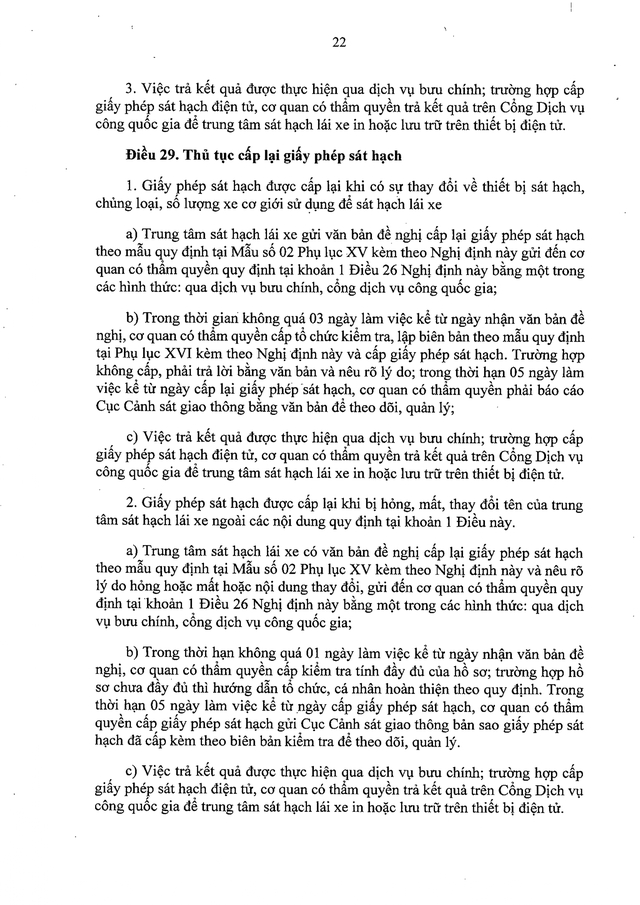 TOÀN VĂN: Nghị định 94/2026/NĐ-CP Quy định về hoạt động đào tạo và sát hạch lái xe- Ảnh 22.