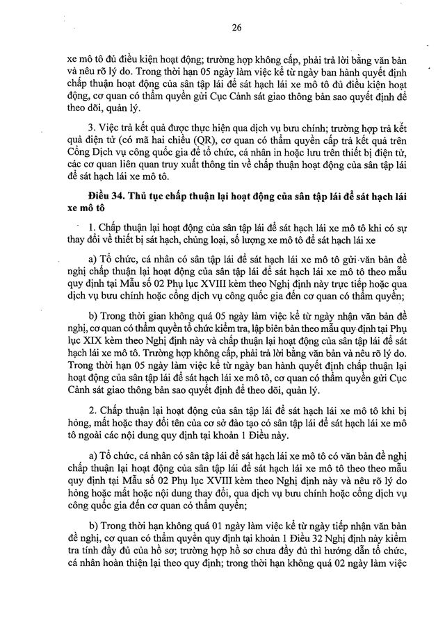 TOÀN VĂN: Nghị định 94/2026/NĐ-CP Quy định về hoạt động đào tạo và sát hạch lái xe- Ảnh 26.