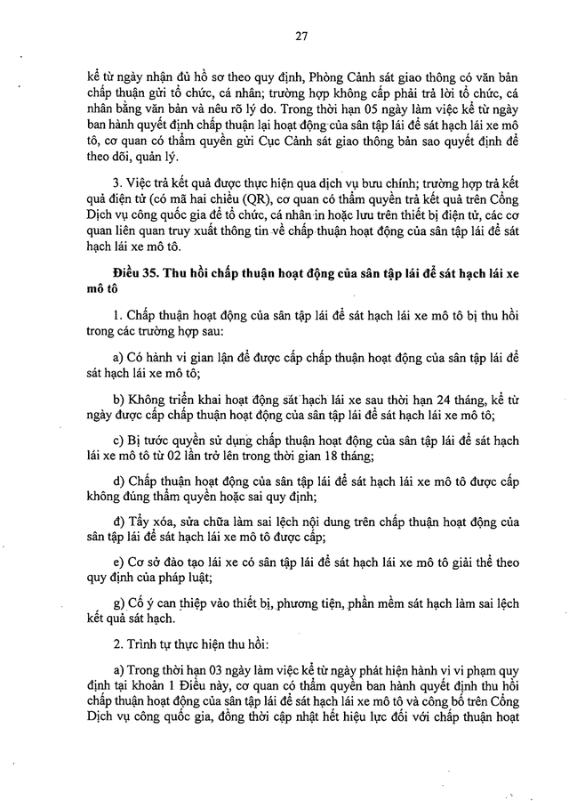 TOÀN VĂN: Nghị định 94/2026/NĐ-CP Quy định về hoạt động đào tạo và sát hạch lái xe- Ảnh 27.
