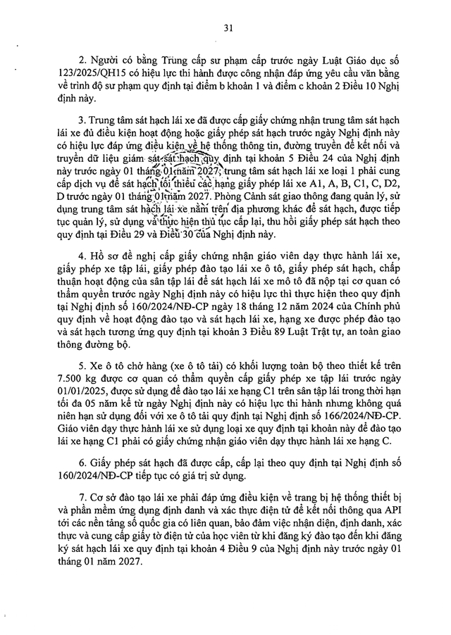 TOÀN VĂN: Nghị định 94/2026/NĐ-CP Quy định về hoạt động đào tạo và sát hạch lái xe- Ảnh 31.