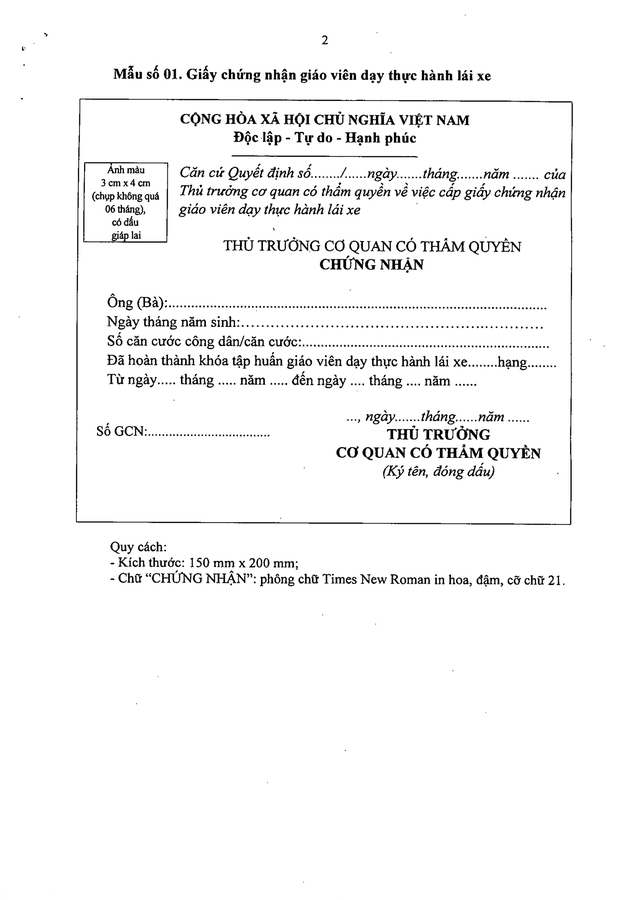 TOÀN VĂN: Nghị định 94/2026/NĐ-CP Quy định về hoạt động đào tạo và sát hạch lái xe- Ảnh 40.