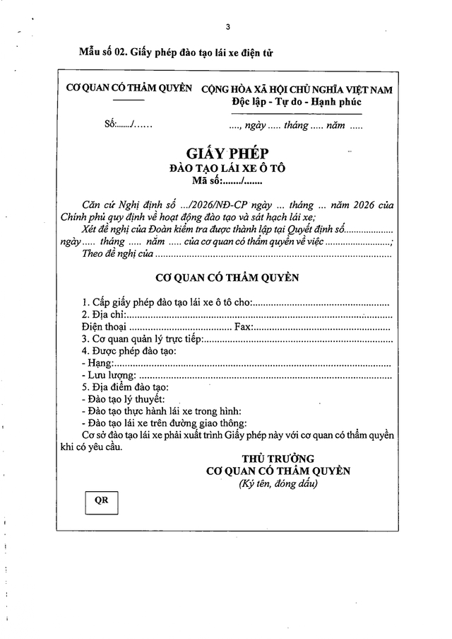 TOÀN VĂN: Nghị định 94/2026/NĐ-CP Quy định về hoạt động đào tạo và sát hạch lái xe- Ảnh 54.