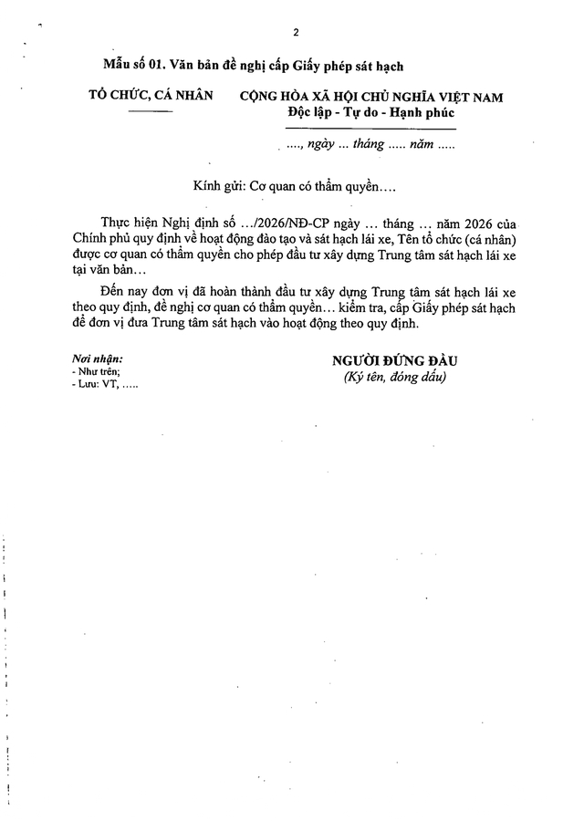 TOÀN VĂN: Nghị định 94/2026/NĐ-CP Quy định về hoạt động đào tạo và sát hạch lái xe- Ảnh 67.