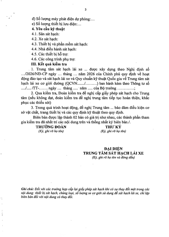 TOÀN VĂN: Nghị định 94/2026/NĐ-CP Quy định về hoạt động đào tạo và sát hạch lái xe- Ảnh 71.