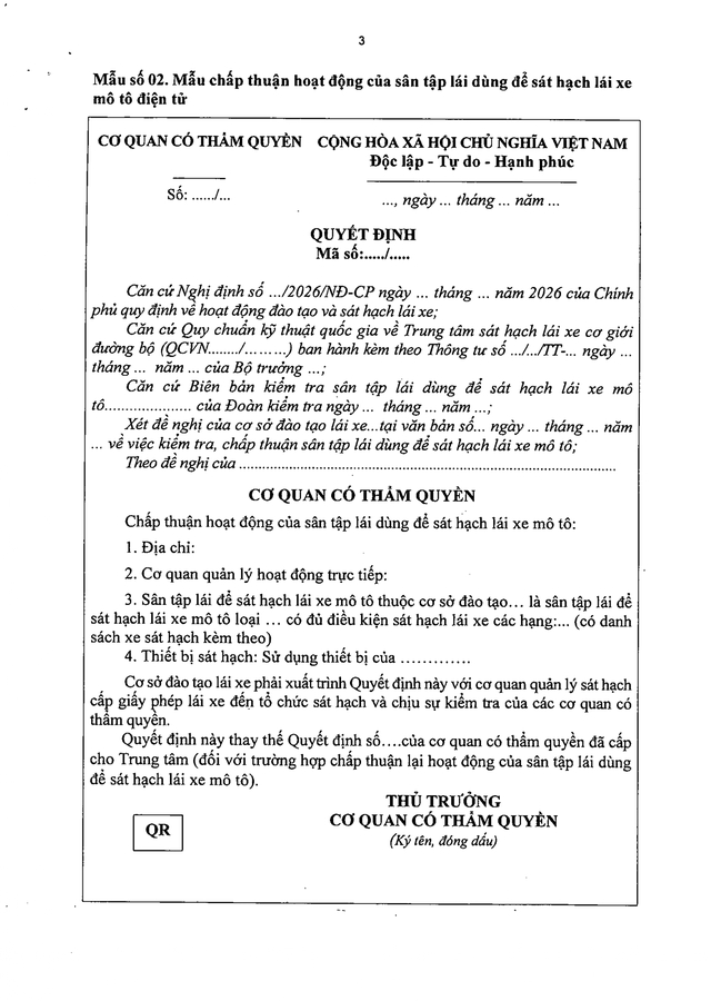 TOÀN VĂN: Nghị định 94/2026/NĐ-CP Quy định về hoạt động đào tạo và sát hạch lái xe- Ảnh 74.