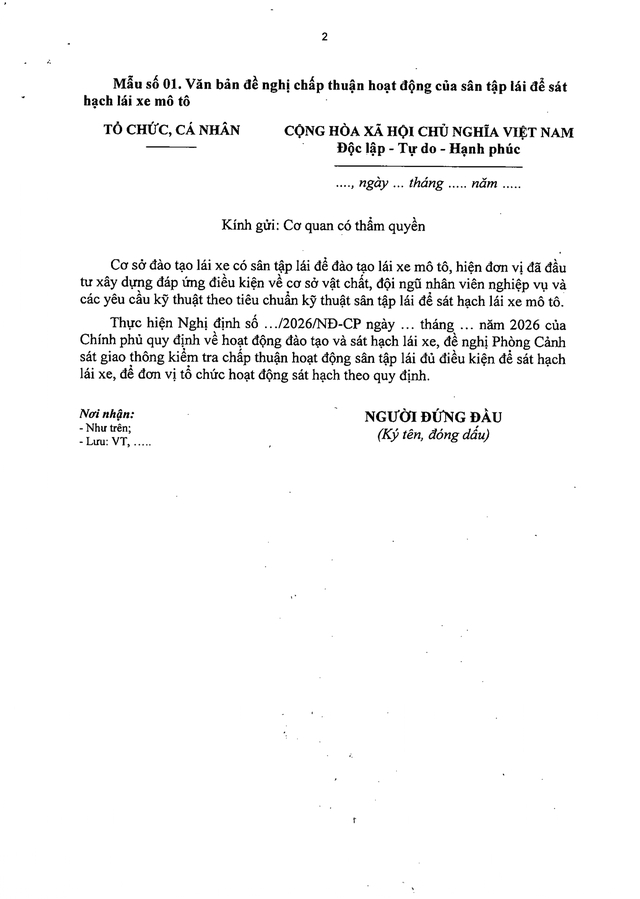TOÀN VĂN: Nghị định 94/2026/NĐ-CP Quy định về hoạt động đào tạo và sát hạch lái xe- Ảnh 76.