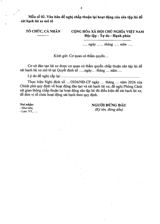 TOÀN VĂN: Nghị định 94/2026/NĐ-CP Quy định về hoạt động đào tạo và sát hạch lái xe- Ảnh 77.