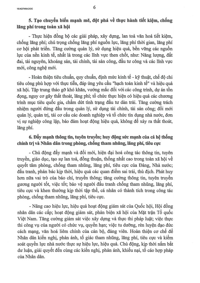 Nghị quyết số 04-NQ/TW về tiếp tục tăng cường sự lãnh đạo của Đảng đối với công tác phòng, chống tham nhũng, lãng phí, tiêu cực trong giai đoạn mới- Ảnh 7. Nghị quyết số 04-NQ/TW về tiếp tục tăng cường sự lãnh đạo của Đảng đối với công tác phòng, chống tham nhũng, lãng phí, tiêu cực trong giai đoạn mới- Ảnh 7.