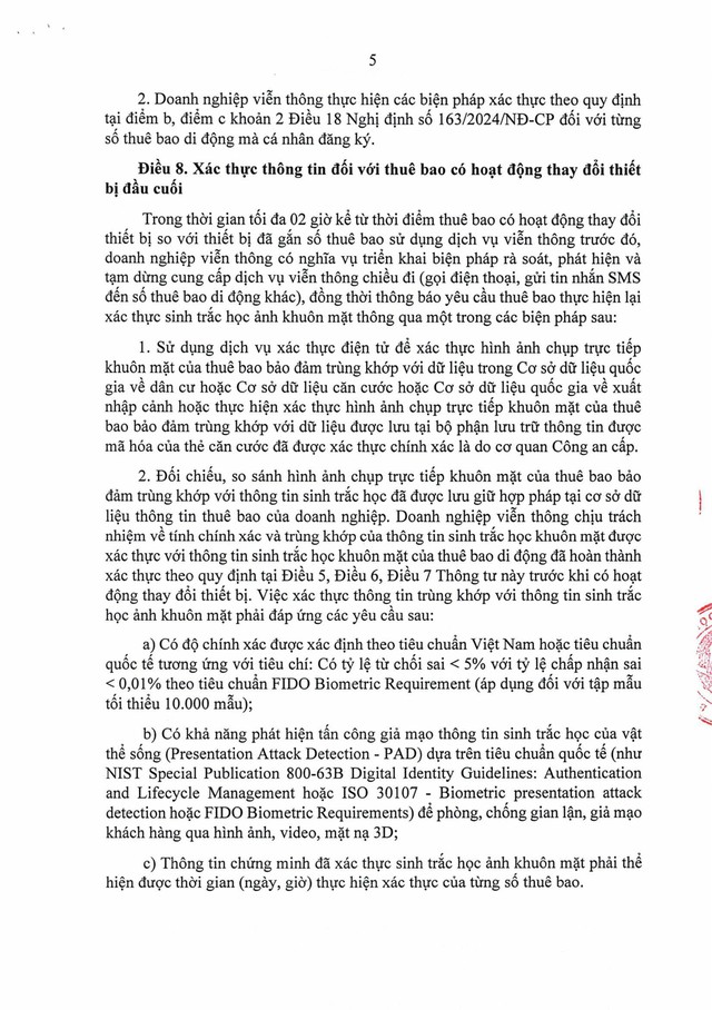 Thông tư số 08/2026/TT-BKHCN hướng dẫn xác thực thông tin thuê bao di động mặt đất (số thuê bao di động)- Ảnh 7.