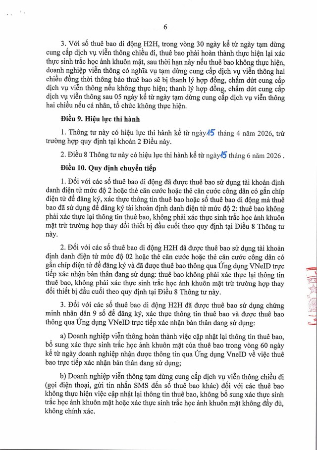 Thông tư số 08/2026/TT-BKHCN hướng dẫn xác thực thông tin thuê bao di động mặt đất (số thuê bao di động)- Ảnh 8.