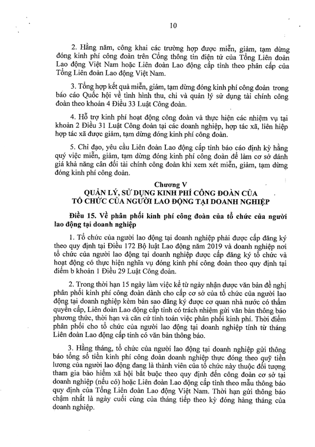 TOÀN VĂN: Nghị định 105/2026/NĐ-CP về quy định, hướng dẫn thi hành tài chính công đoàn- Ảnh 10. TOÀN VĂN: Nghị định 105/2026/NĐ-CP về quy định, hướng dẫn thi hành tài chính công đoàn- Ảnh 10.