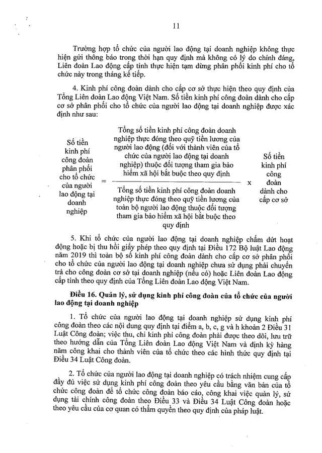 TOÀN VĂN: Nghị định 105/2026/NĐ-CP về quy định, hướng dẫn thi hành tài chính công đoàn- Ảnh 11. TOÀN VĂN: Nghị định 105/2026/NĐ-CP về quy định, hướng dẫn thi hành tài chính công đoàn- Ảnh 11.