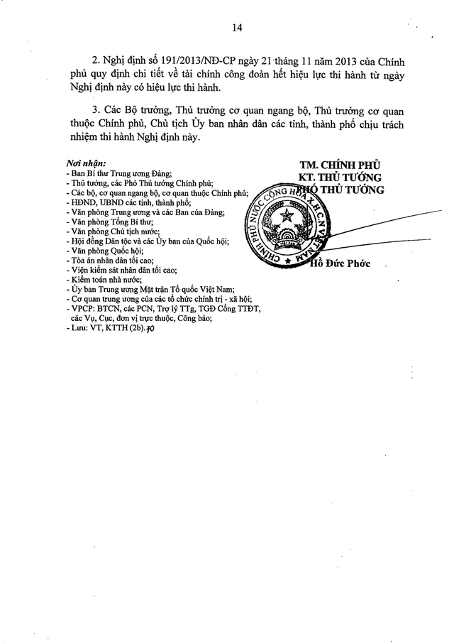 TOÀN VĂN: Nghị định 105/2026/NĐ-CP về quy định, hướng dẫn thi hành tài chính công đoàn- Ảnh 14. TOÀN VĂN: Nghị định 105/2026/NĐ-CP về quy định, hướng dẫn thi hành tài chính công đoàn- Ảnh 14.