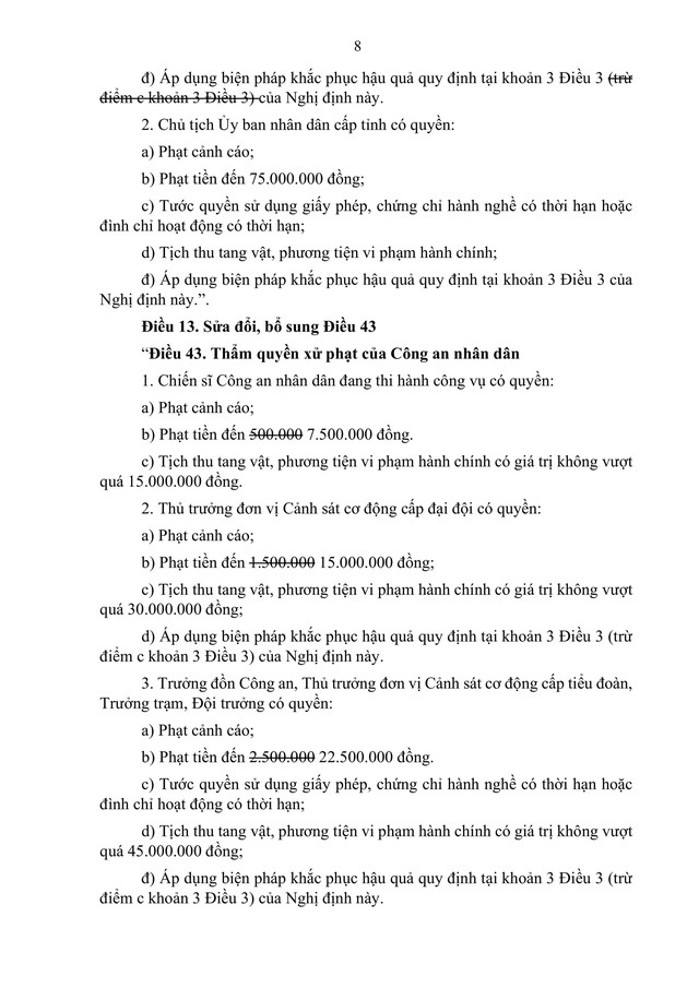 Đề xuất sửa đổi, bổ sung quy định xử phạt hành chính về trật tự, an toàn giao thông đường bộ; trừ điểm, phục hồi điểm giấy phép lái xe- Ảnh 8. Đề xuất sửa đổi, bổ sung quy định xử phạt hành chính về trật tự, an toàn giao thông đường bộ; trừ điểm, phục hồi điểm giấy phép lái xe- Ảnh 8.