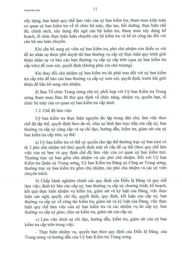 QUY ĐỊNH SỐ 21-QĐ/TW về CÔNG TÁC KIỂM TRA, GIÁM SÁT, KỶ LUẬT CỦA ĐẢNG- Ảnh 13.