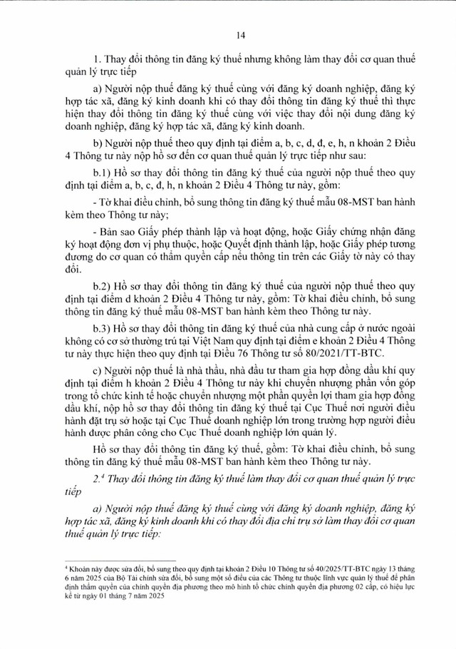 Văn bản hợp nhất số 06/VBHN-BTC: Thông tư quy định về đăng ký thuế- Ảnh 14.