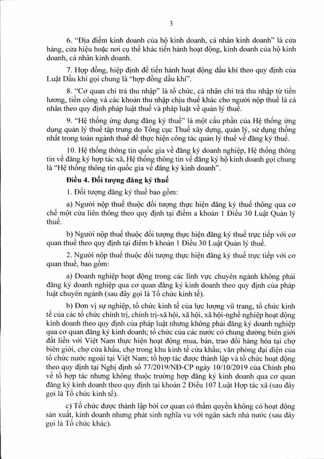 Văn bản hợp nhất số 06/VBHN-BTC: Thông tư quy định về đăng ký thuế- Ảnh 3.