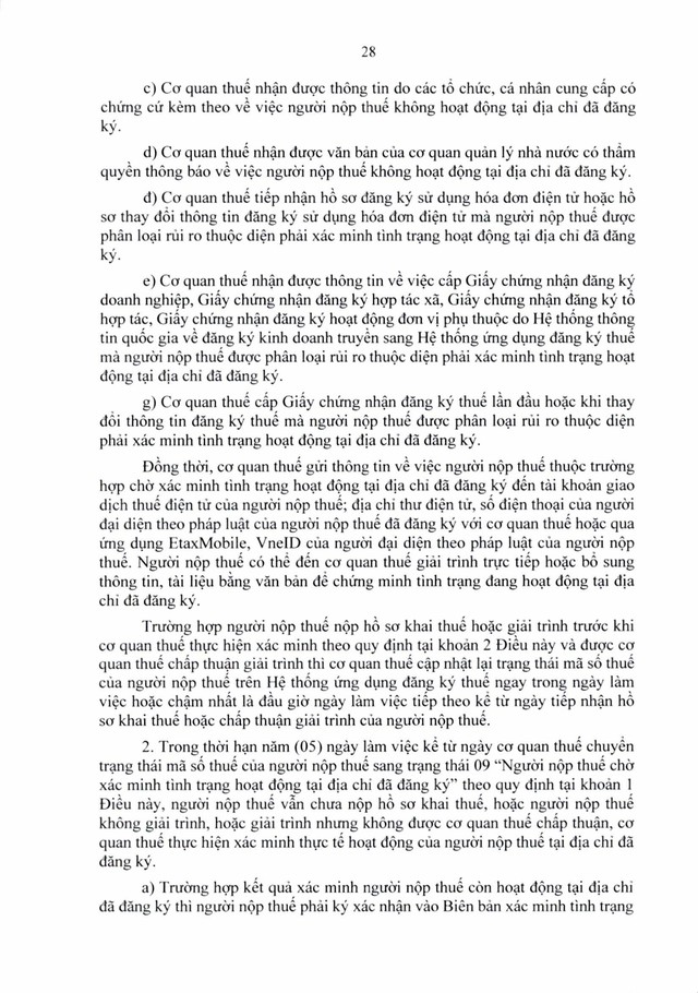 Văn bản hợp nhất số 06/VBHN-BTC: Thông tư quy định về đăng ký thuế- Ảnh 28.