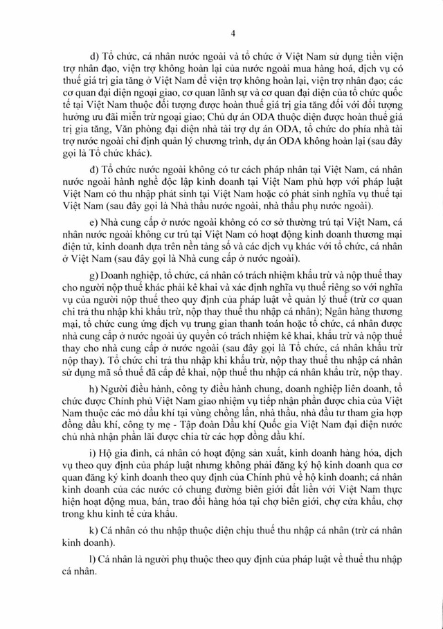 Văn bản hợp nhất số 06/VBHN-BTC: Thông tư quy định về đăng ký thuế- Ảnh 4.