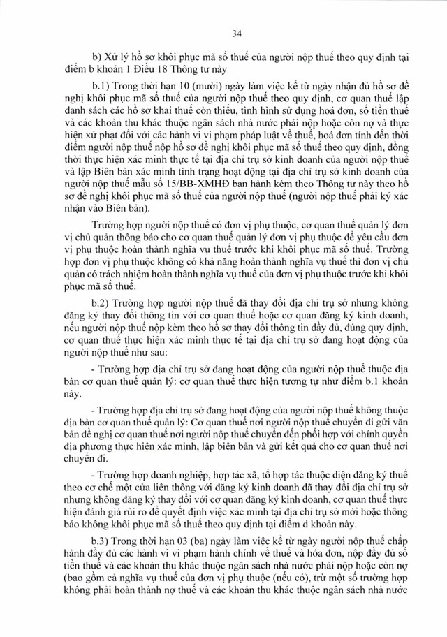 Văn bản hợp nhất số 06/VBHN-BTC: Thông tư quy định về đăng ký thuế- Ảnh 34.
