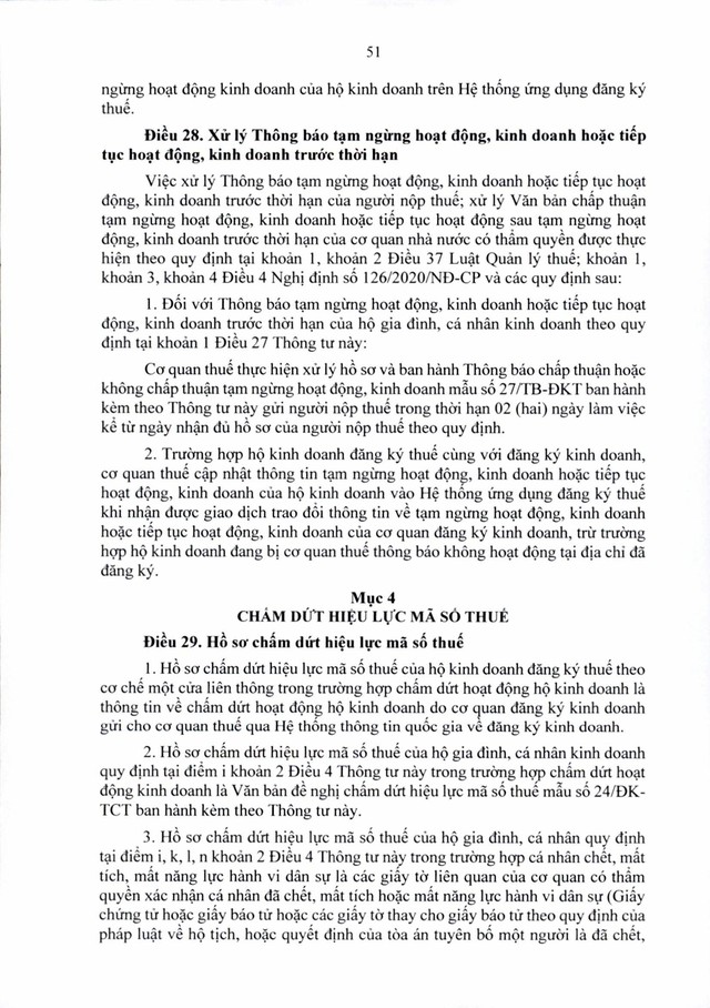 Văn bản hợp nhất số 06/VBHN-BTC: Thông tư quy định về đăng ký thuế- Ảnh 51.