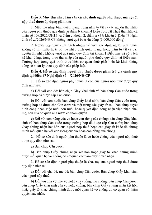 TOÀN VĂN: Dự thảo Thông tư quy định chi tiết một số điều của Luật Thuế thu nhập cá nhân- Ảnh 2.