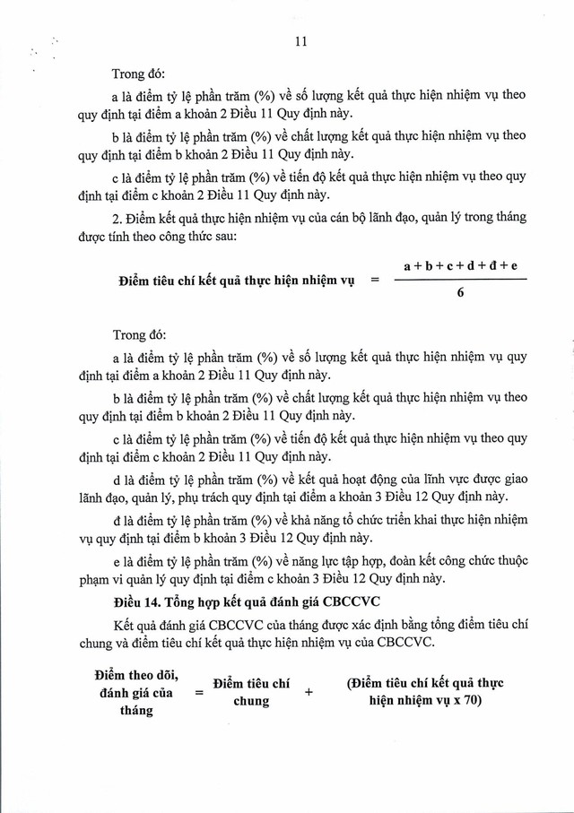 Quy định số 11-QĐ/TU về đánh giá, xếp loại cán bộ, công chức, viên chức, lao động hợp đồng bằng OKR/KPI- Ảnh 14.