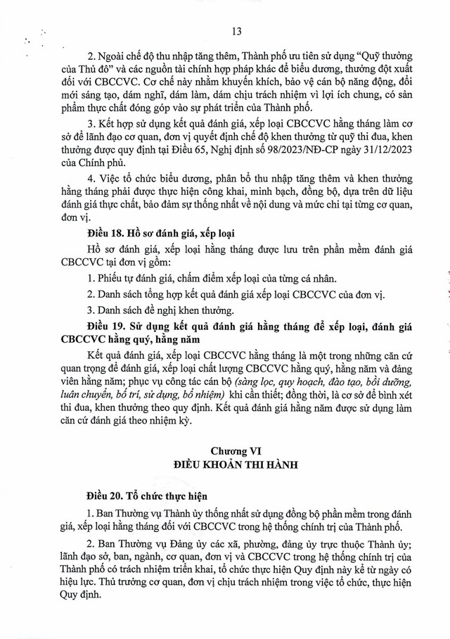 Quy định số 11-QĐ/TU về đánh giá, xếp loại cán bộ, công chức, viên chức, lao động hợp đồng bằng OKR/KPI- Ảnh 16.