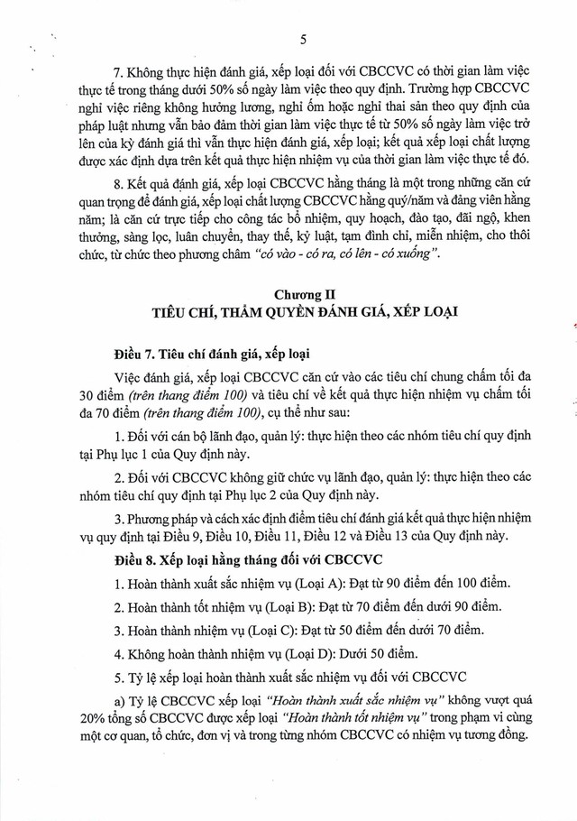 Quy định số 11-QĐ/TU về đánh giá, xếp loại cán bộ, công chức, viên chức, lao động hợp đồng bằng OKR/KPI- Ảnh 8.