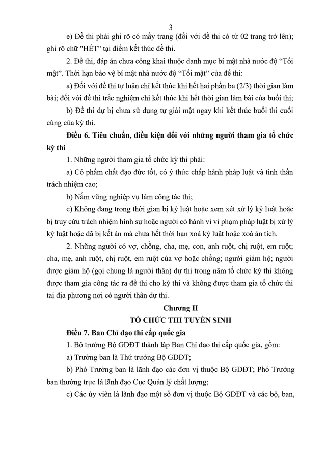 VĂN BẢN HỢP NHẤT số 02/VBHN-BGDĐT Quy chế thi tốt nghiệp trung học phổ thông- Ảnh 6.
