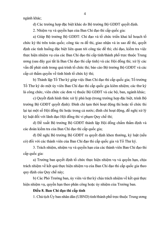 VĂN BẢN HỢP NHẤT số 02/VBHN-BGDĐT Quy chế thi tốt nghiệp trung học phổ thông- Ảnh 7.