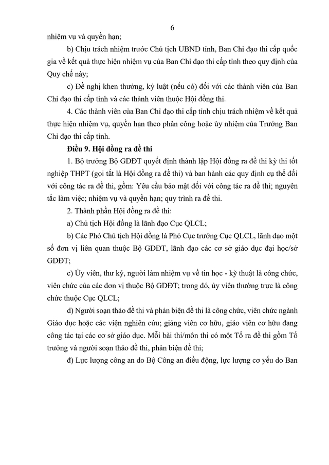 VĂN BẢN HỢP NHẤT số 02/VBHN-BGDĐT Quy chế thi tốt nghiệp trung học phổ thông- Ảnh 9.