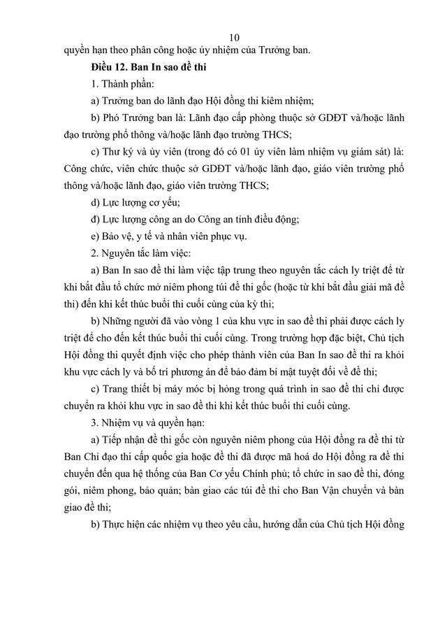 VĂN BẢN HỢP NHẤT số 02/VBHN-BGDĐT Quy chế thi tốt nghiệp trung học phổ thông- Ảnh 13.