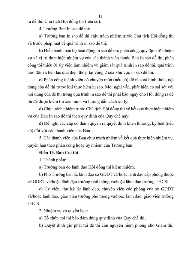 VĂN BẢN HỢP NHẤT số 02/VBHN-BGDĐT Quy chế thi tốt nghiệp trung học phổ thông- Ảnh 14.