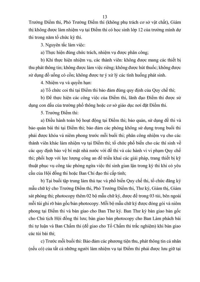 VĂN BẢN HỢP NHẤT số 02/VBHN-BGDĐT Quy chế thi tốt nghiệp trung học phổ thông- Ảnh 16.