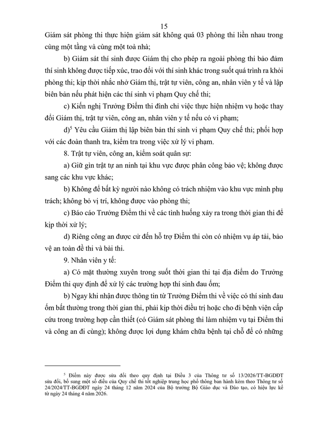 VĂN BẢN HỢP NHẤT số 02/VBHN-BGDĐT Quy chế thi tốt nghiệp trung học phổ thông- Ảnh 18.