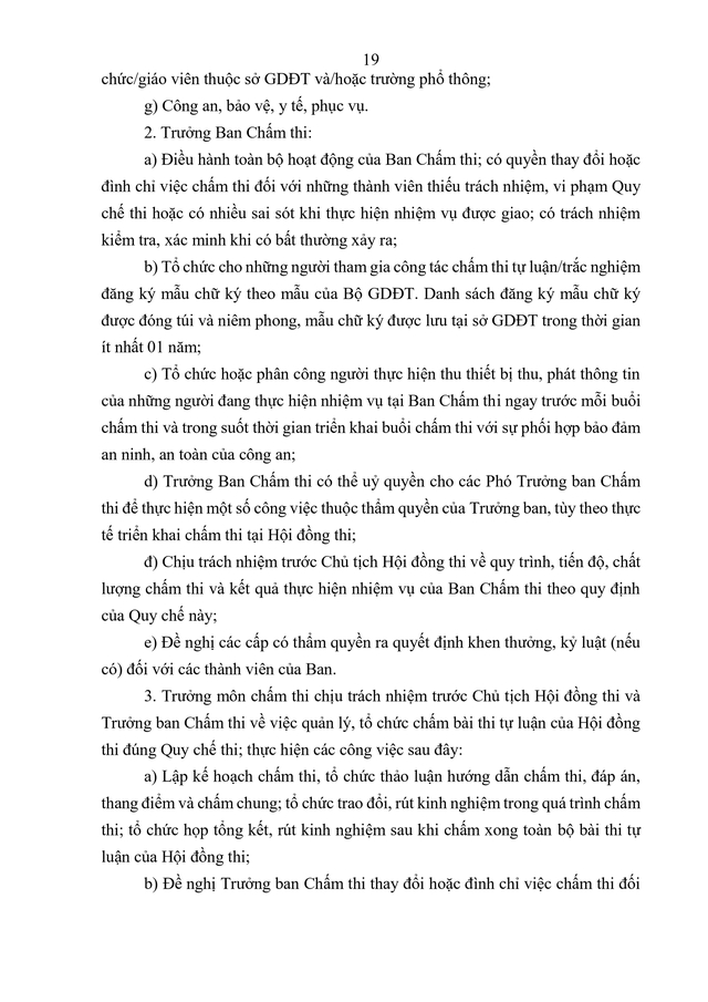 VĂN BẢN HỢP NHẤT số 02/VBHN-BGDĐT Quy chế thi tốt nghiệp trung học phổ thông- Ảnh 22.