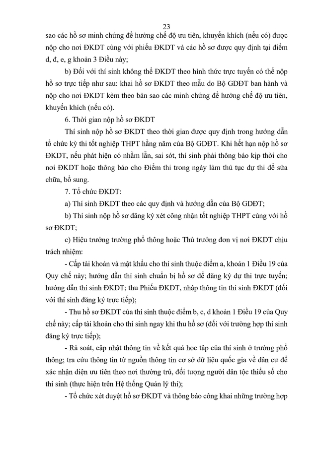 VĂN BẢN HỢP NHẤT số 02/VBHN-BGDĐT Quy chế thi tốt nghiệp trung học phổ thông- Ảnh 26.