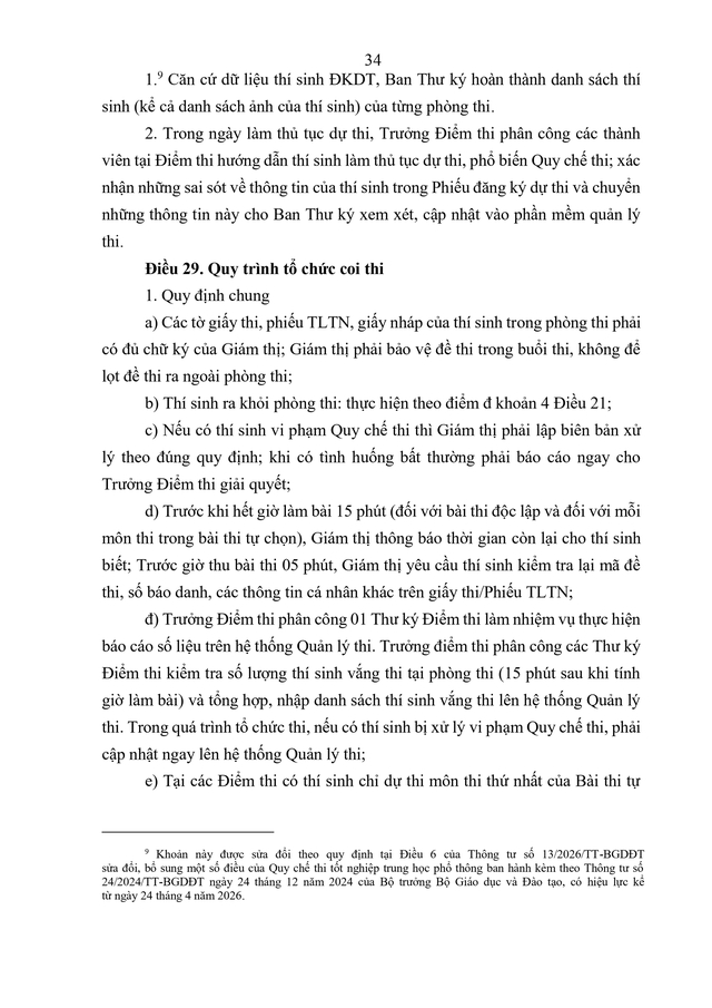 VĂN BẢN HỢP NHẤT số 02/VBHN-BGDĐT Quy chế thi tốt nghiệp trung học phổ thông- Ảnh 37.