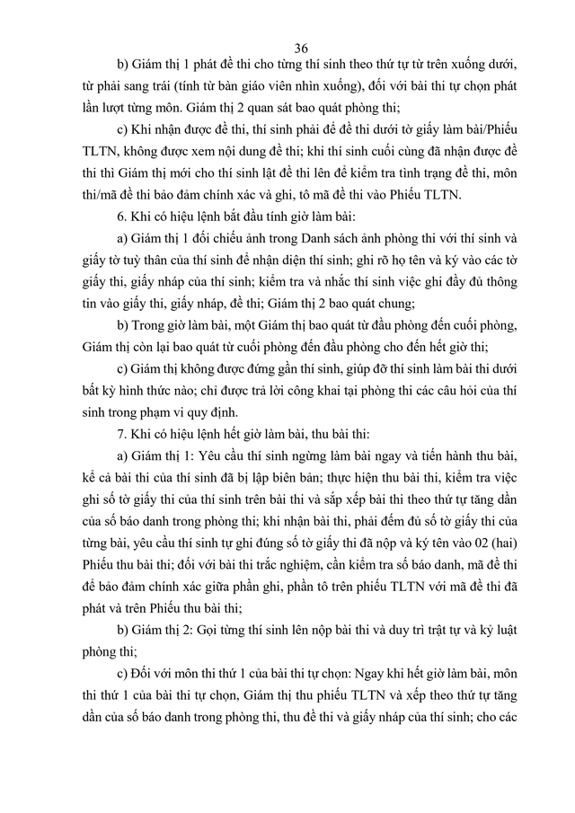 VĂN BẢN HỢP NHẤT số 02/VBHN-BGDĐT Quy chế thi tốt nghiệp trung học phổ thông- Ảnh 39.