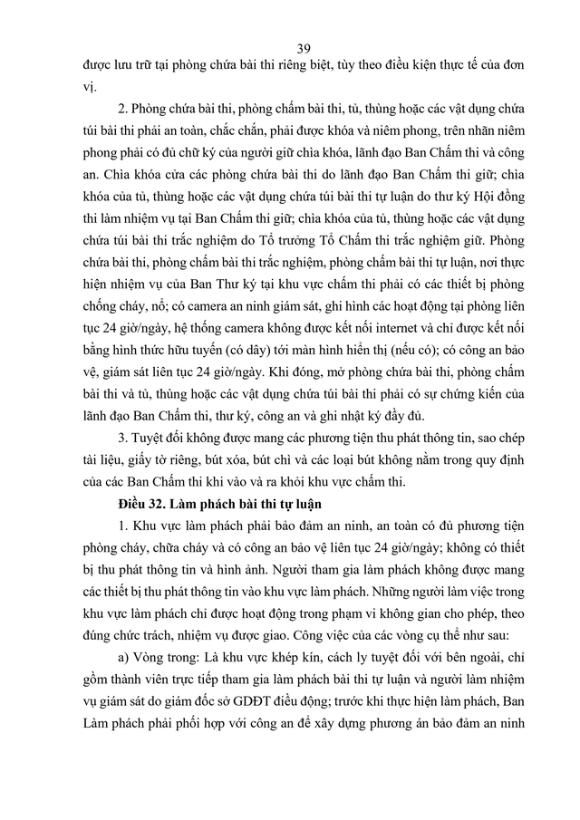 VĂN BẢN HỢP NHẤT số 02/VBHN-BGDĐT Quy chế thi tốt nghiệp trung học phổ thông- Ảnh 42.